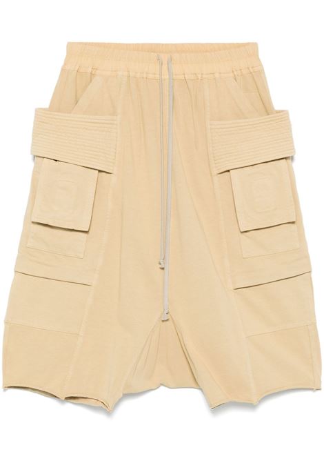 Jasmine yellow drop-crotch bermuda shorts Rick Owens DRKSHDW - men